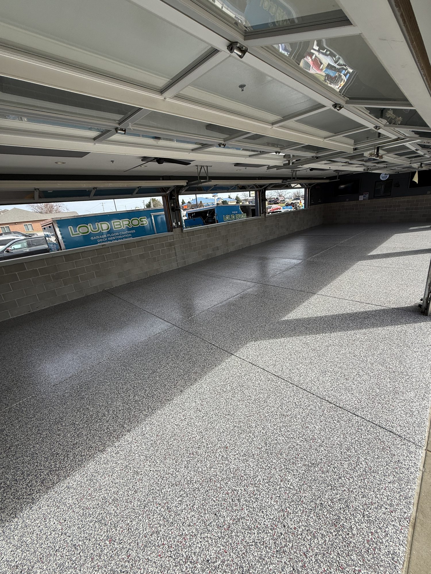 Pheasant Lanes Red Custom Flake Restaurant Floor Coating - Photo 6