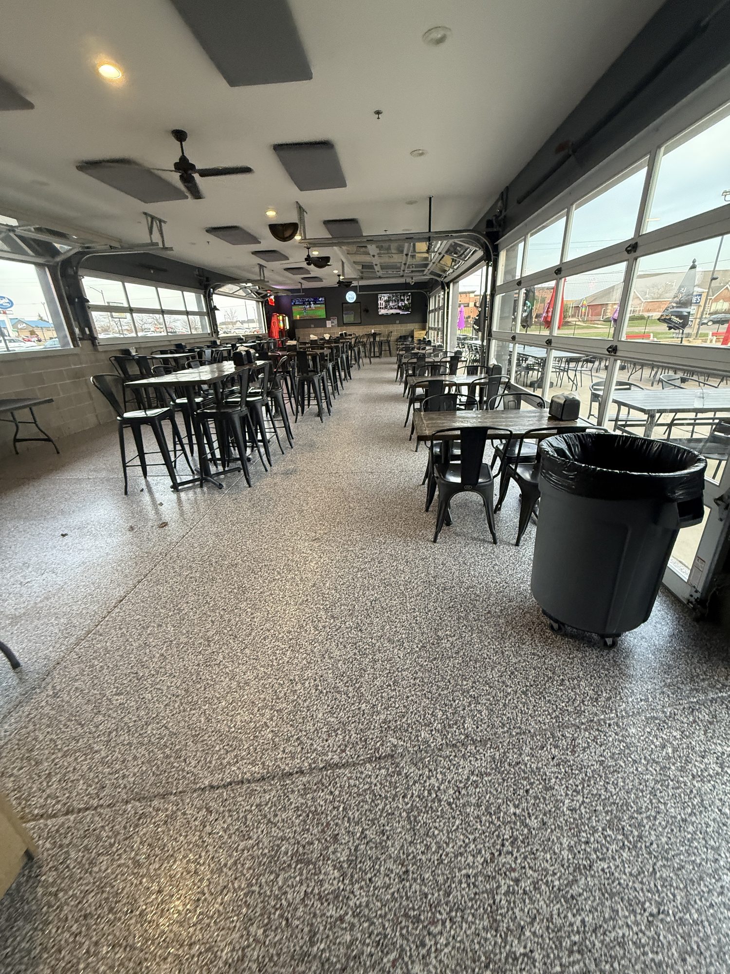 Pheasant Lanes Red Custom Flake Restaurant Floor Coating - Photo 7