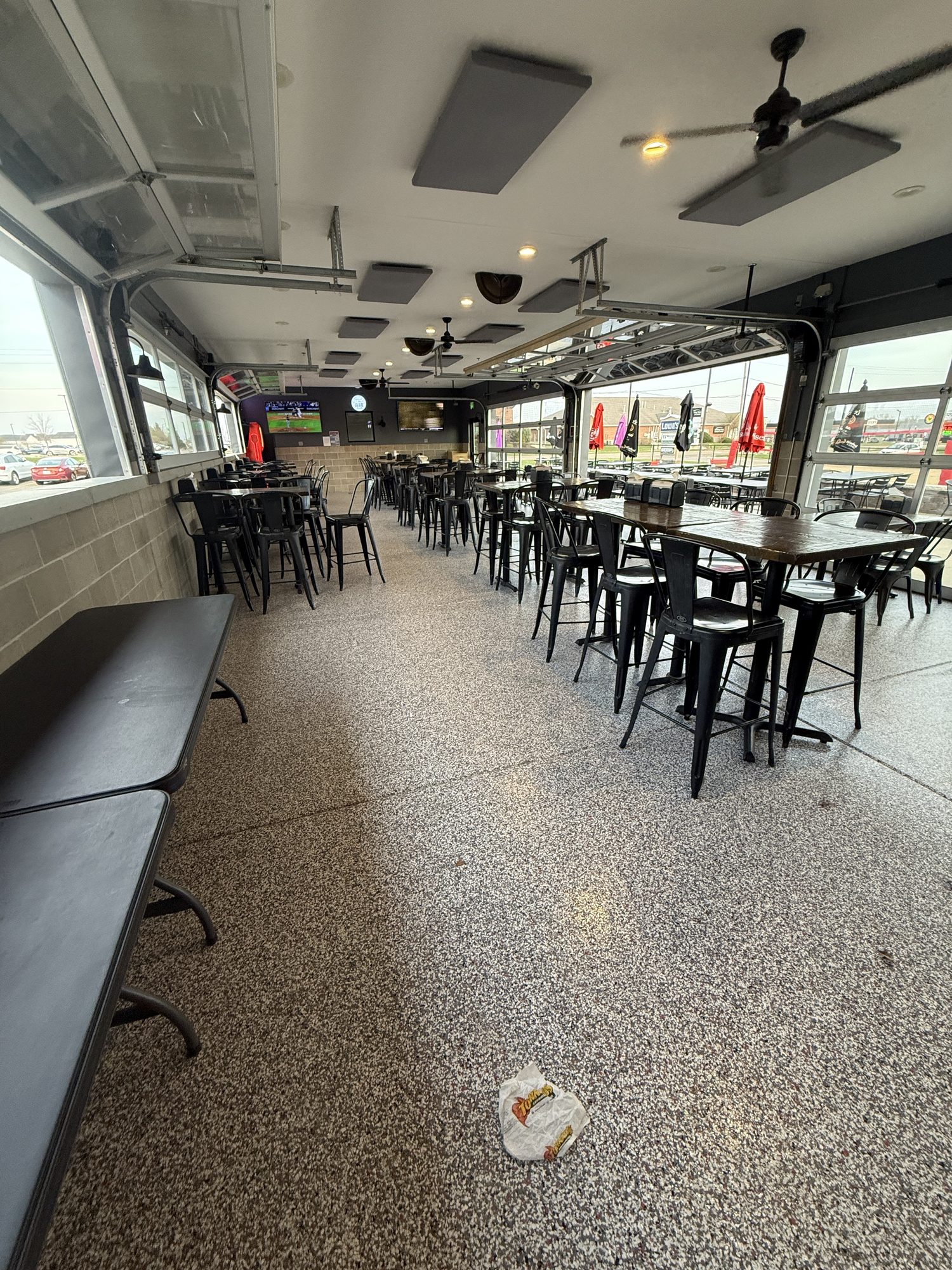 Pheasant Lanes Red Custom Flake Restaurant Floor Coating - Photo 8