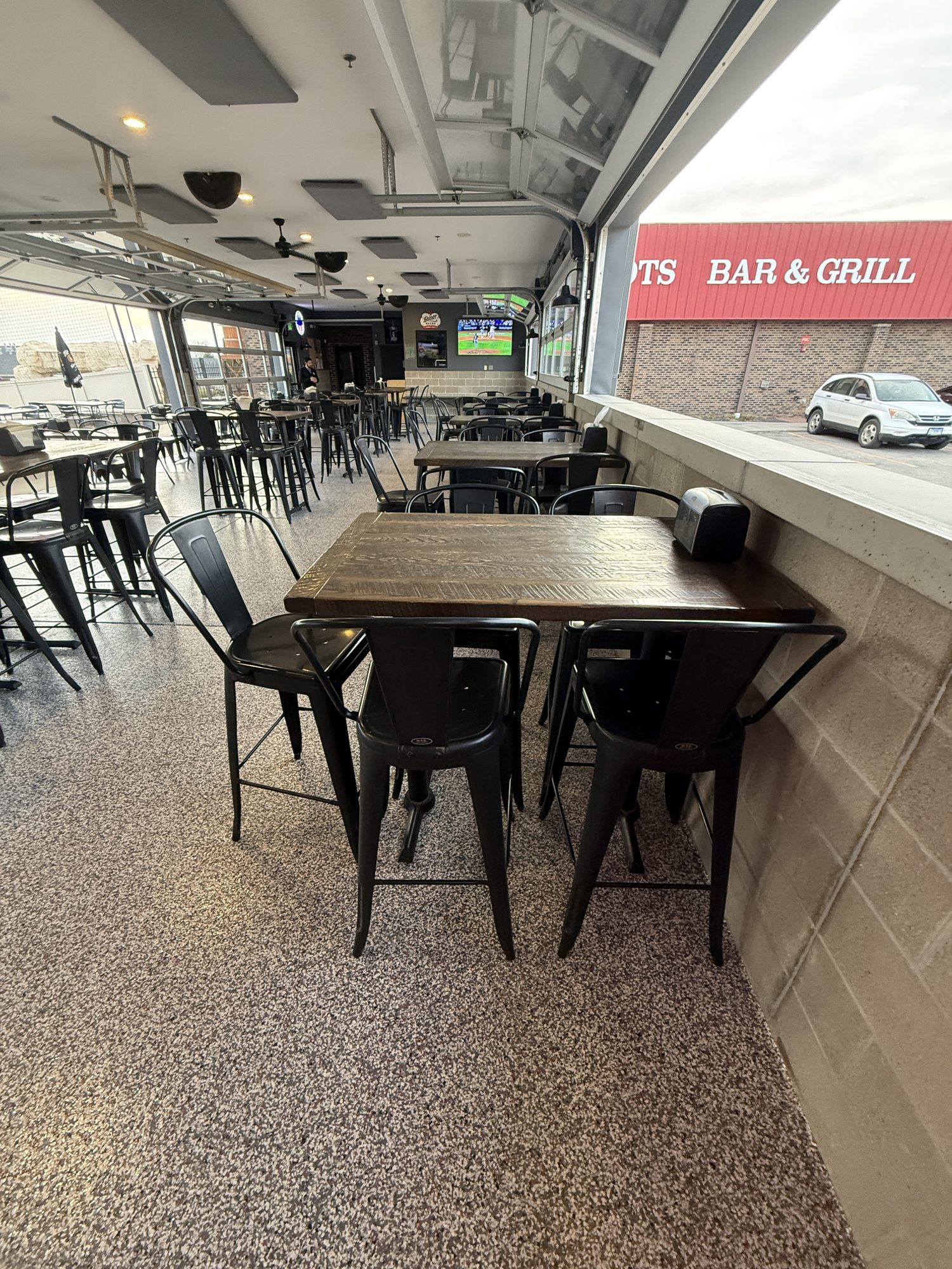 Pheasant Lanes Red Custom Flake Restaurant Floor Coating - Photo 10