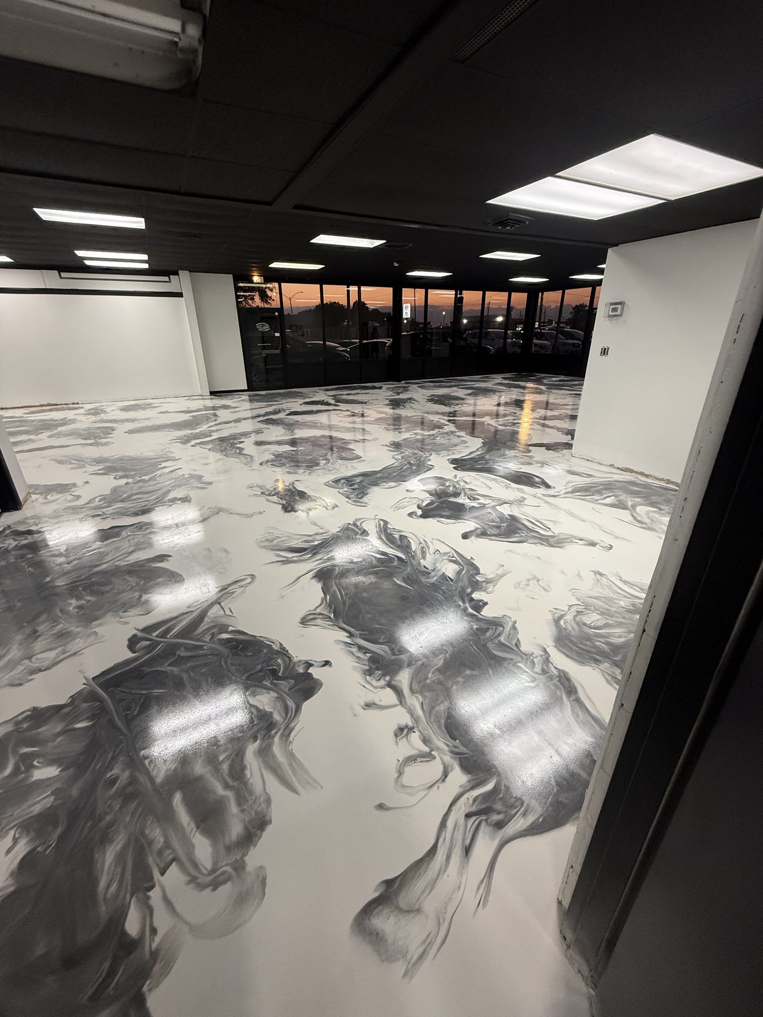 Twin City Automall Metallic Epoxy Showroom Floor - After