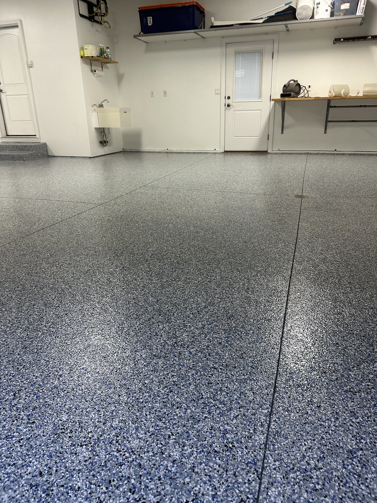 Bradley's shiny garage floor after Loud Bros