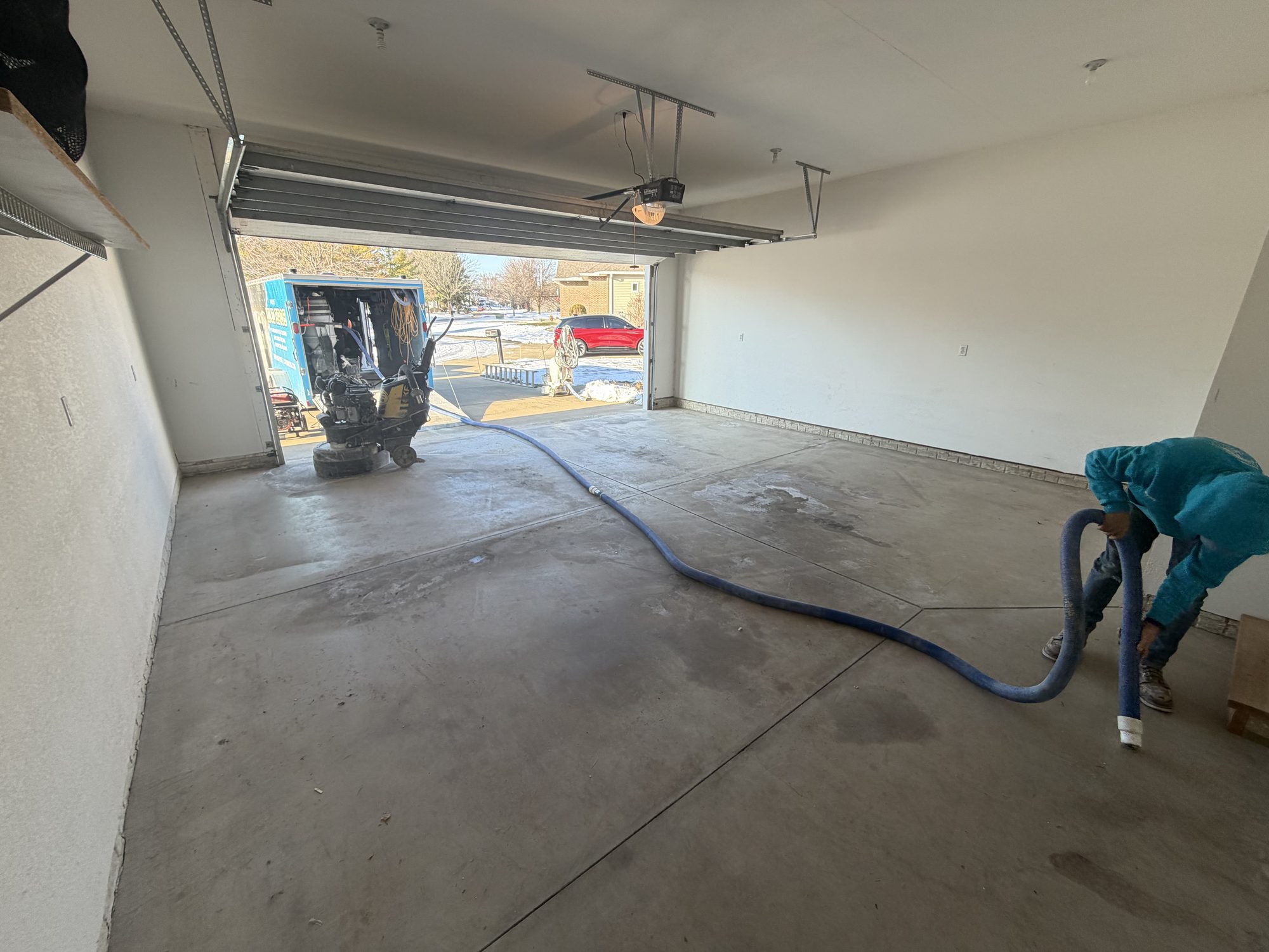 Melinda's Cabin Fever Garage Floor Coating - Before