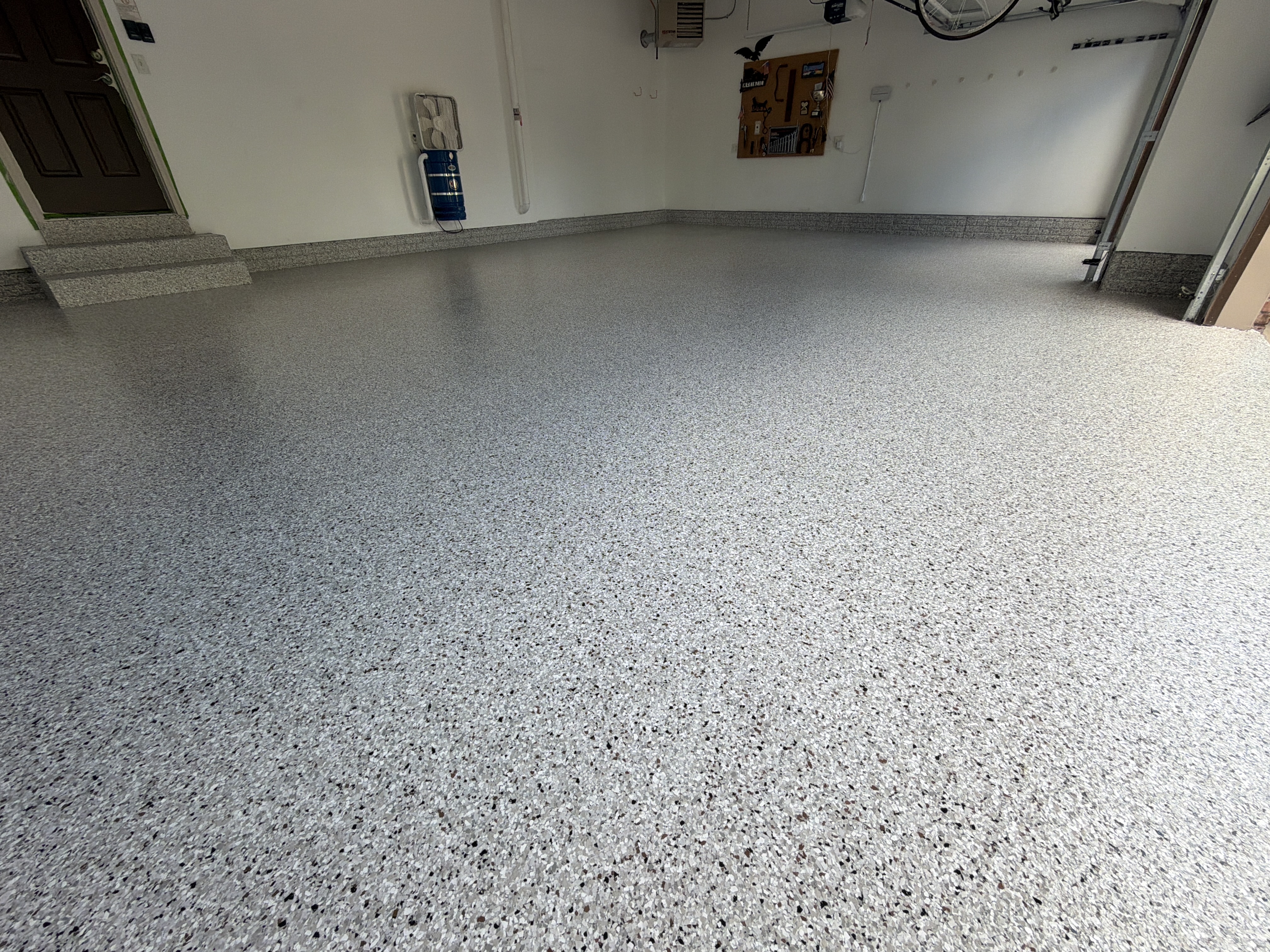 The final clear polyaspartic topcoat curing