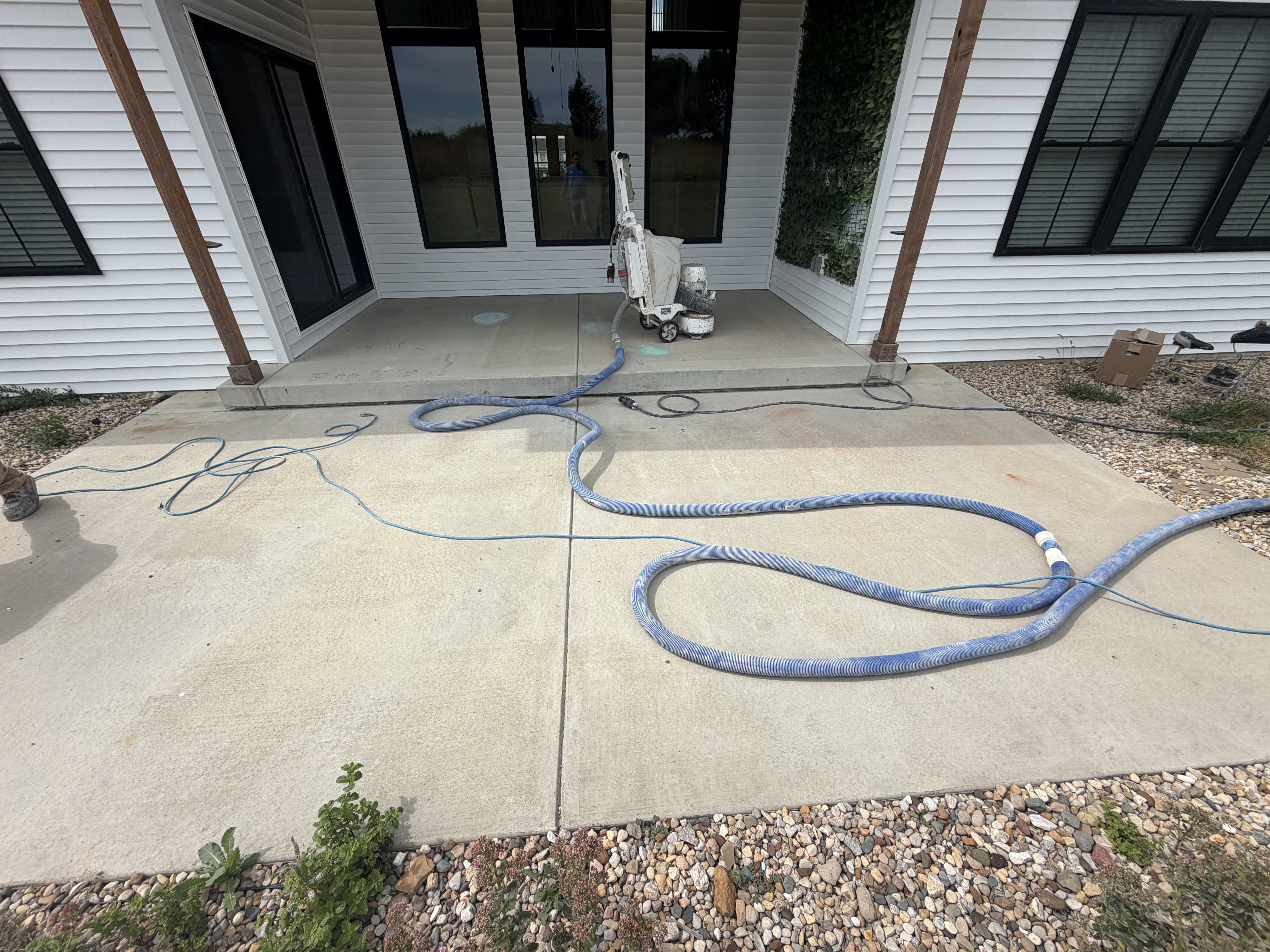 Bill's Garage & Back Patio Floor Coating - Before