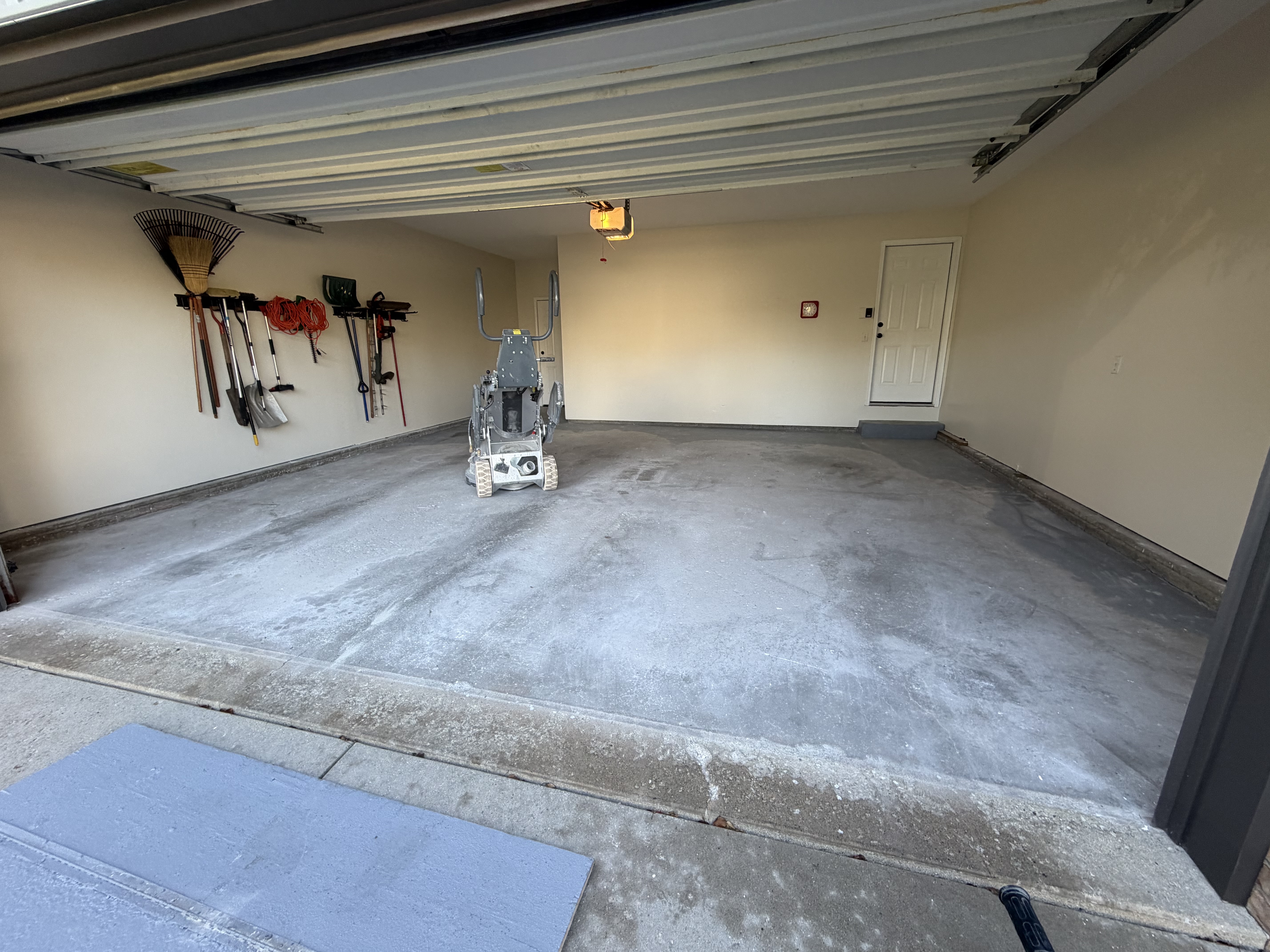Tony's Creekbed Garage Floor Coating - Before