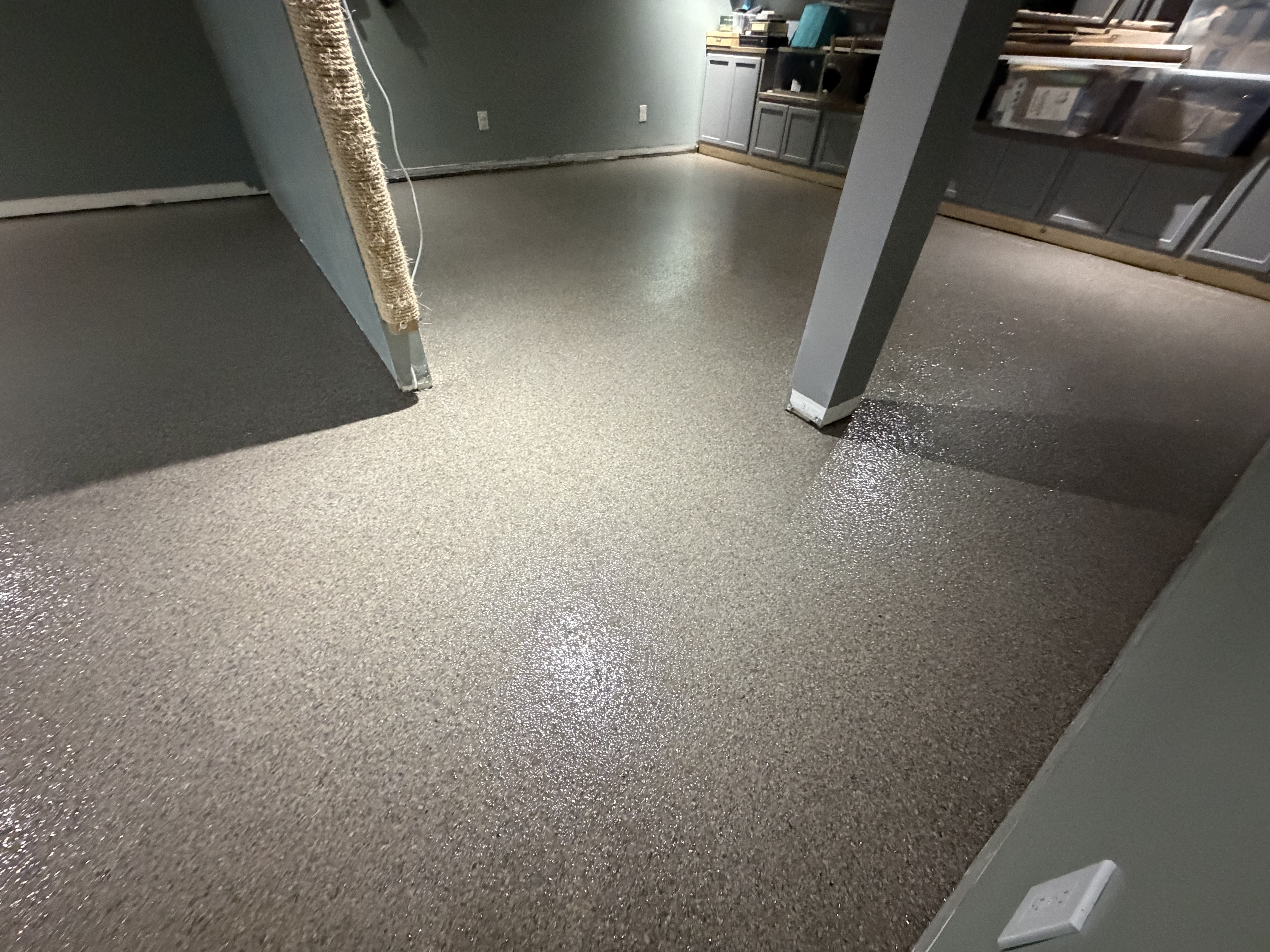 Rachel's Obsidian Basement Floor Coating - After