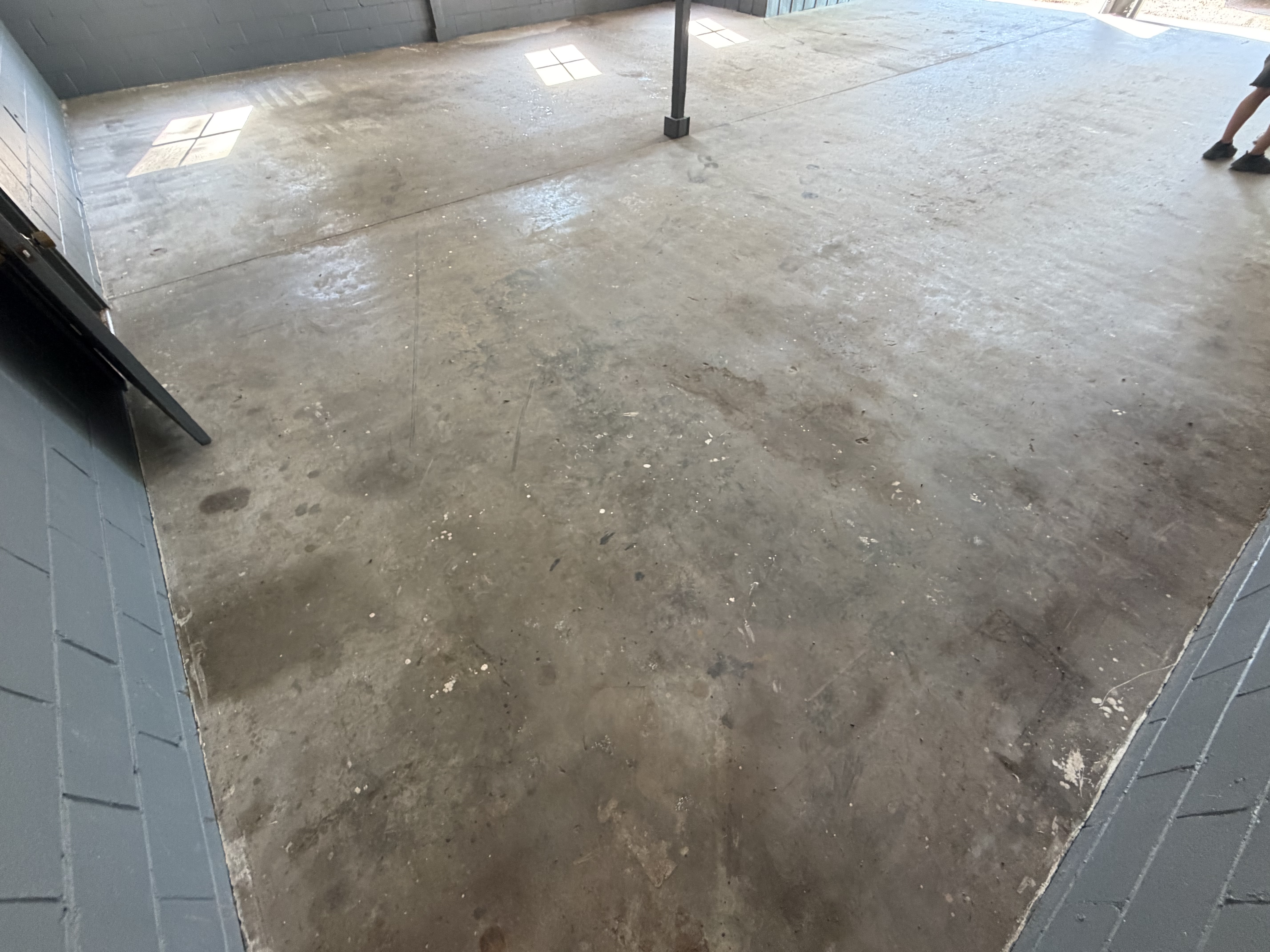 Scott's Lighthouse Shop Floor Coating - Before
