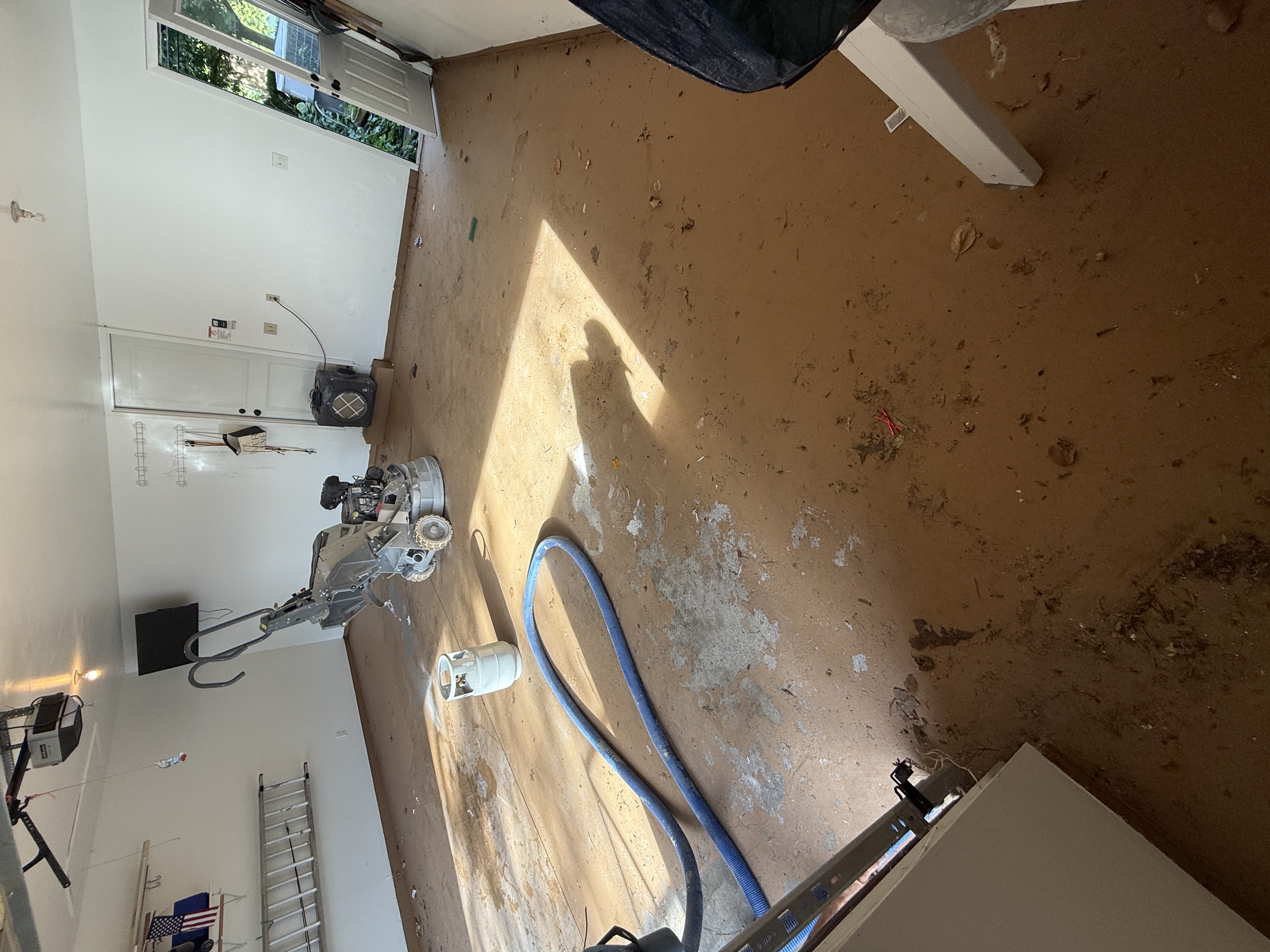 Kathy's Creekbed Garage Floor Coating - Before