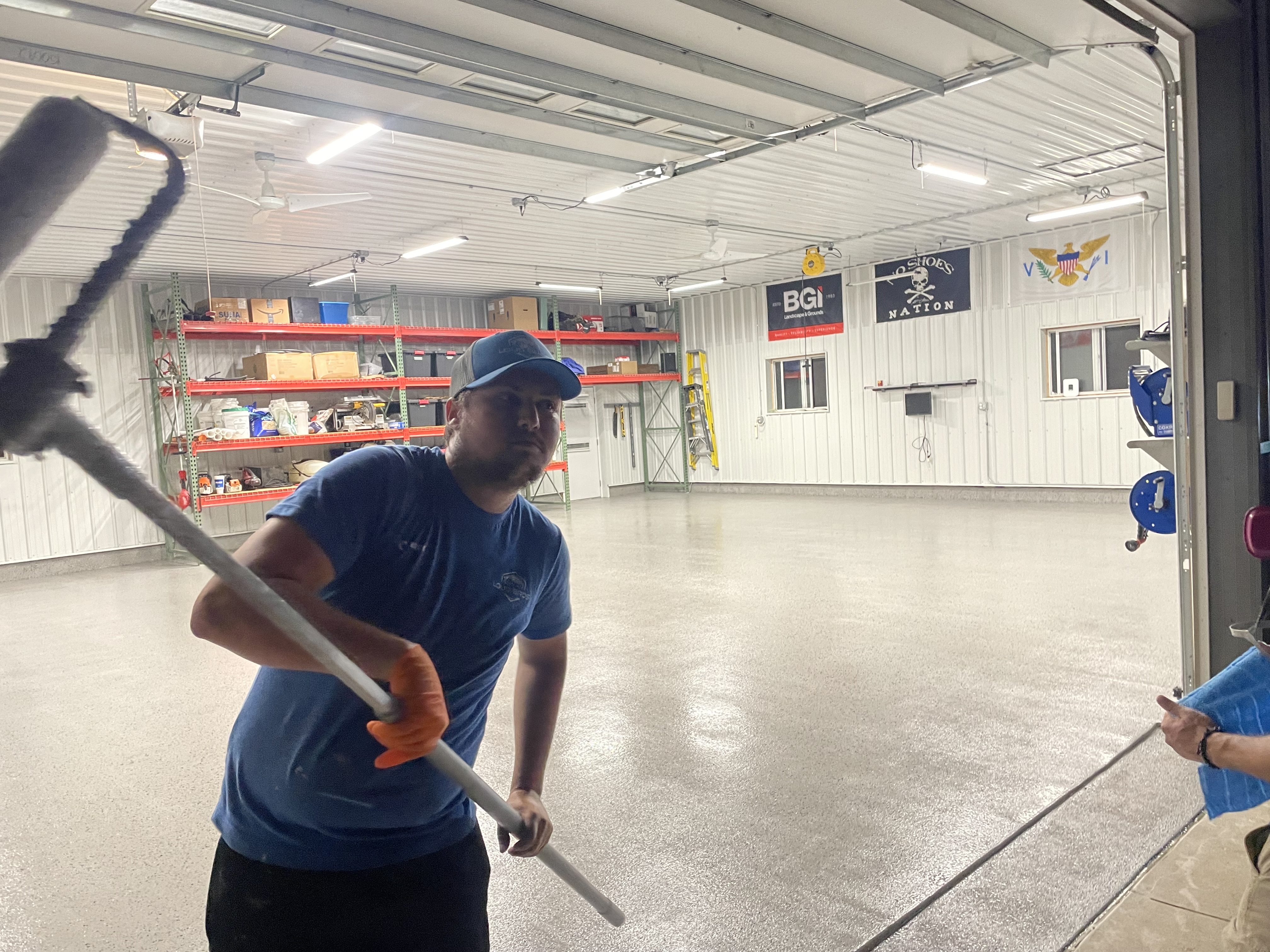 McLean County Shop Floor Coating: Marcus's 1800 Sq Ft Denali Polyaspartic Transformation